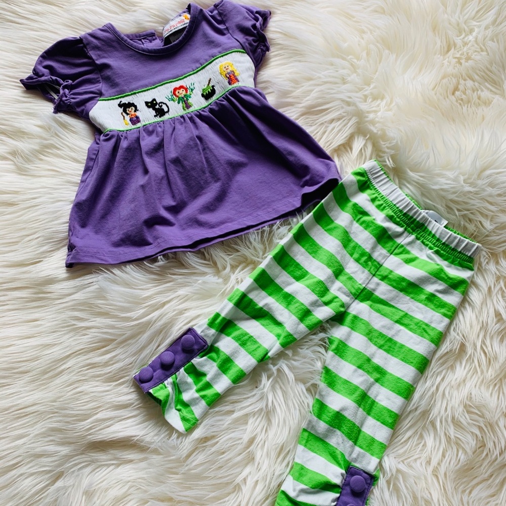 Smocking Dog Hocus Pocus Inspired Outfit 9M